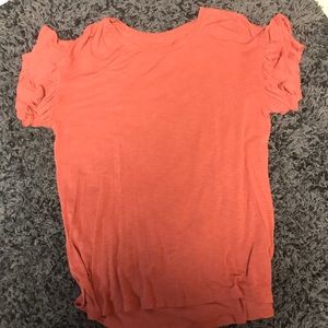 Light Red Aerie Ruffle Top